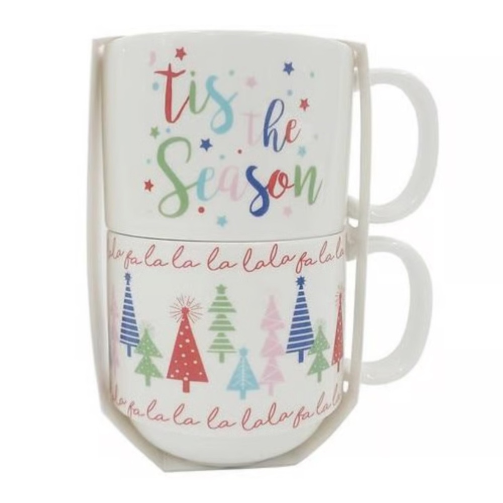 Happy Holidays Stackable Mug Set- 10oz